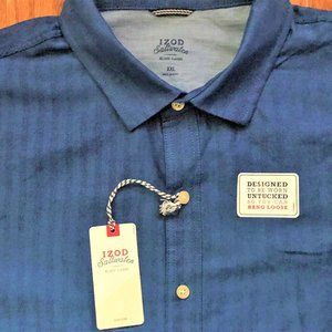 New Men's Izod Button Front Shirt .